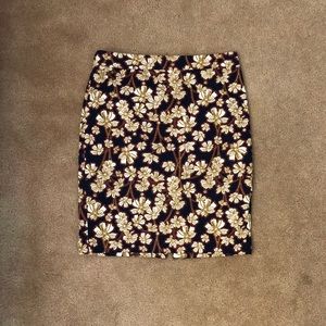 J Crew pencil skirt in floral print